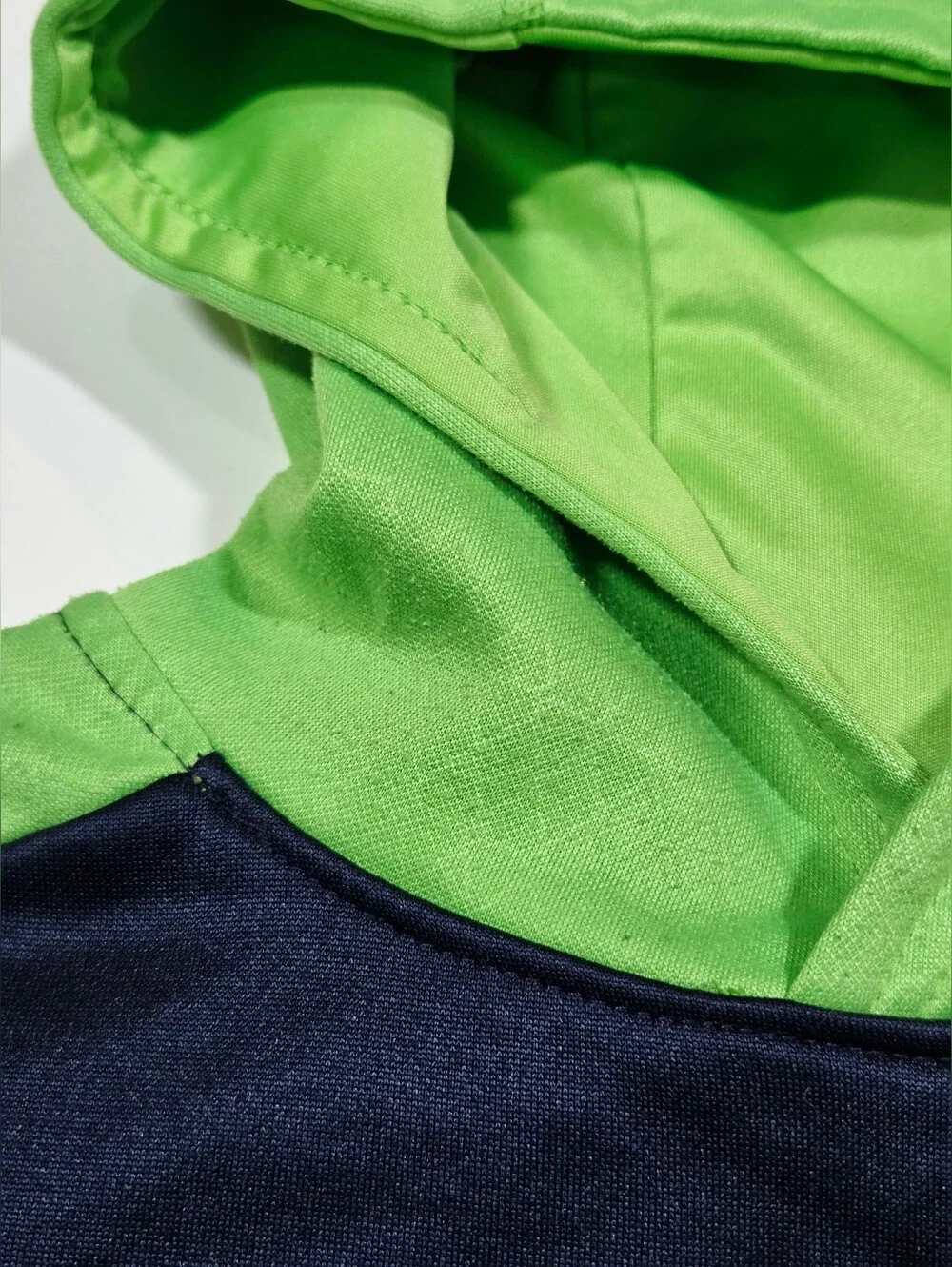 NFL Seahawks Hoodie Youth Medium 5/6 Navy Neon Green Logo Sweatshirt Kids Boys
